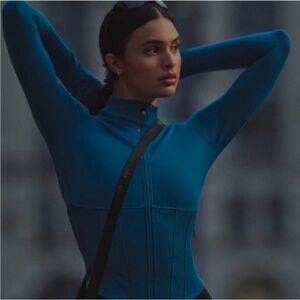 ALO Yoga Airbrush Corset Jacket in Eclipse Blue XS